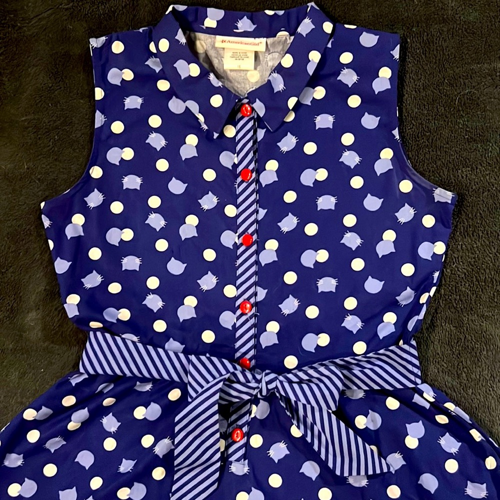 American Girl Purr-fect Dots Dress for Girls Size 16